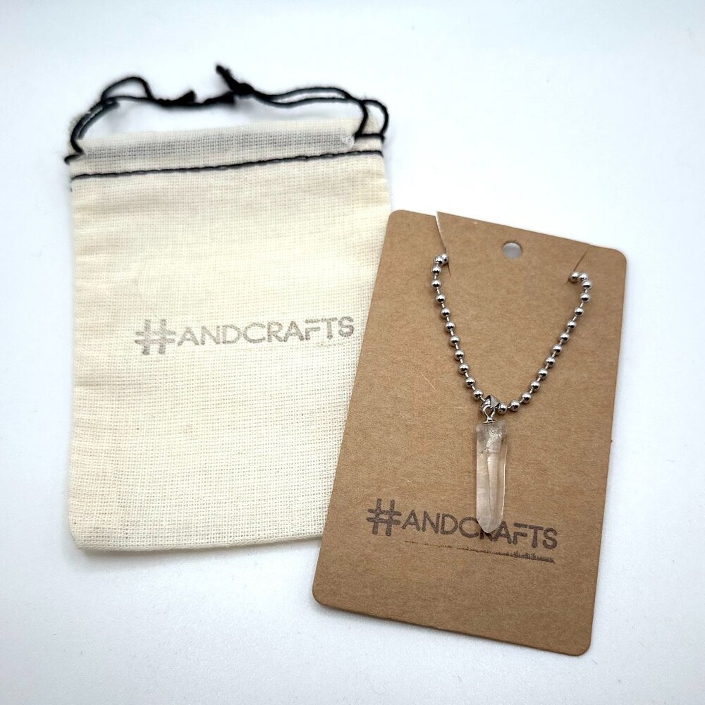 Minimalist Clear Quartz Point Pendant Necklace